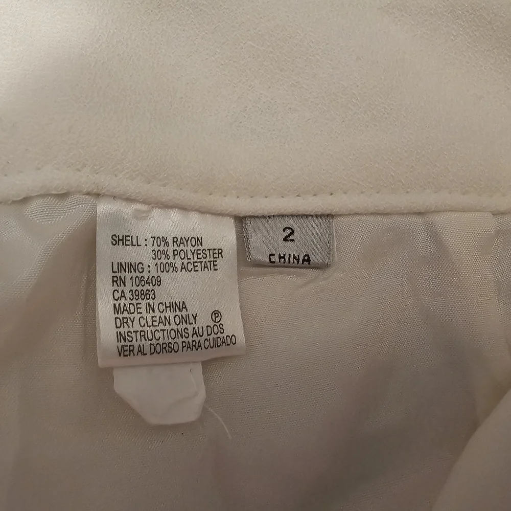 Tahari ASL Women's Cream Wide Leg Career Pants Size 2 - Picture 5 of 10